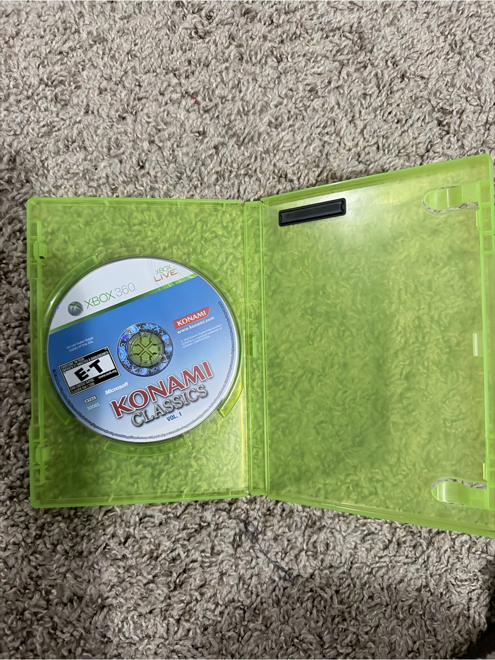 Konami Classics Vol.1 Xbox 360 Game Disc in Green Case
